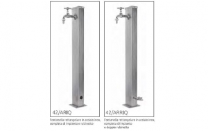 ART. 42/ARIQ - 42/ARRIQ Fontanella rettangolare inox